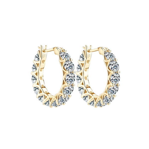 Brinco com Moissanite - Ouro 18K