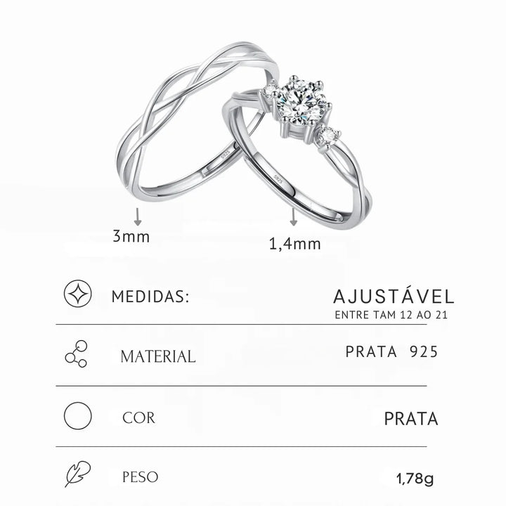 Aqui você encontra o presente perfeito para o amor da sua vida! Jóias em Prata 925, Ouro 18K e Hipoalergênicas, Anel de namoro, Anel de Noivado e Anel Solitário para todos os estilos! Anel Cravejado, Anel Feminino de Ouro, Anel Feminino de Prata, com qualidade e durabilidade! Prata 925 e banho triplo de Ouro 18k. Peças feitas para Durar! Confira nossas promoções e leve frete grátis para todo o Brasil! Garantia de envio e devolução fácil.