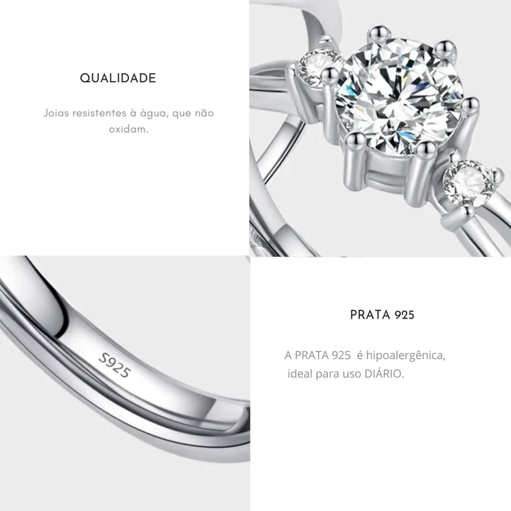 Aqui você encontra o presente perfeito para o amor da sua vida! Jóias em Prata 925, Ouro 18K e Hipoalergênicas, Anel de namoro, Anel de Noivado e Anel Solitário para todos os estilos! Anel Cravejado, Anel Feminino de Ouro, Anel Feminino de Prata, com qualidade e durabilidade! Prata 925 e banho triplo de Ouro 18k. Peças feitas para Durar! Confira nossas promoções e leve frete grátis para todo o Brasil! Garantia de envio e devolução fácil.