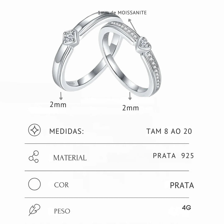 Aqui você encontra o presente perfeito para o amor da sua vida! Jóias em Prata 925, Ouro 18K e Hipoalergênicas, Anel de namoro, Anel de Noivado e Anel Solitário para todos os estilos! Anel Cravejado, Anel Feminino de Ouro, Anel Feminino de Prata, com qualidade e durabilidade! Prata 925 e banho triplo de Ouro 18k. Peças feitas para Durar! Confira nossas promoções e leve frete grátis para todo o Brasil! Garantia de envio e devolução fácil.