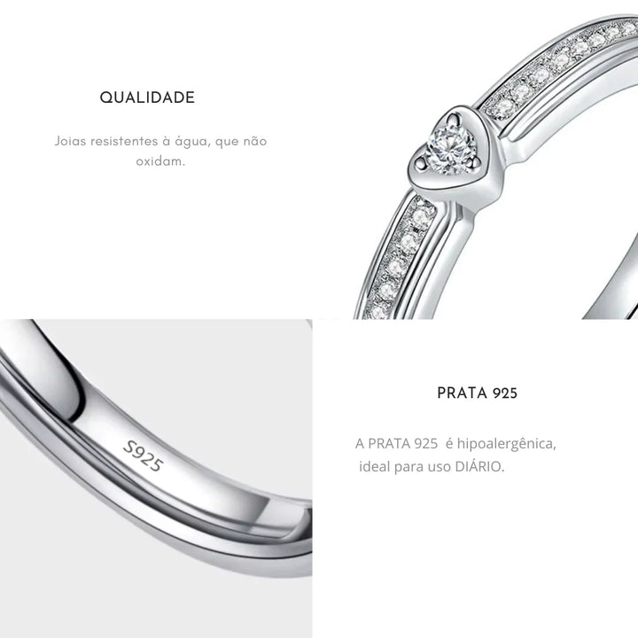 Aqui você encontra o presente perfeito para o amor da sua vida! Jóias em Prata 925, Ouro 18K e Hipoalergênicas, Anel de namoro, Anel de Noivado e Anel Solitário para todos os estilos! Anel Cravejado, Anel Feminino de Ouro, Anel Feminino de Prata, com qualidade e durabilidade! Prata 925 e banho triplo de Ouro 18k. Peças feitas para Durar! Confira nossas promoções e leve frete grátis para todo o Brasil! Garantia de envio e devolução fácil.