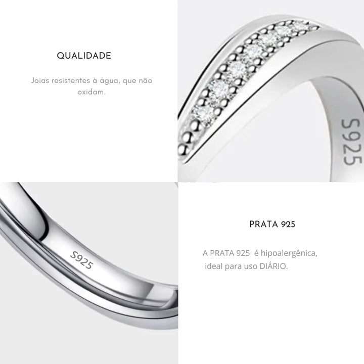 Aqui você encontra o presente perfeito para o amor da sua vida! Jóias em Prata 925, Ouro 18K e Hipoalergênicas, Anel de namoro, Anel de Noivado e Anel Solitário para todos os estilos! Anel Cravejado, Anel Feminino de Ouro, Anel Feminino de Prata, com qualidade e durabilidade! Prata 925 e banho triplo de Ouro 18k. Peças feitas para Durar! Confira nossas promoções e leve frete grátis para todo o Brasil! Garantia de envio e devolução fácil.