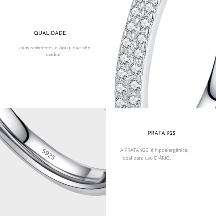 Aqui você encontra o presente perfeito para o amor da sua vida! Jóias em Prata 925, Ouro 18K e Hipoalergênicas, Anel de namoro, Anel de Noivado e Anel Solitário para todos os estilos! Anel Cravejado, Anel Feminino de Ouro, Anel Feminino de Prata, com qualidade e durabilidade! Prata 925 e banho triplo de Ouro 18k. Peças feitas para Durar! Confira nossas promoções e leve frete grátis para todo o Brasil! Garantia de envio e devolução fácil.