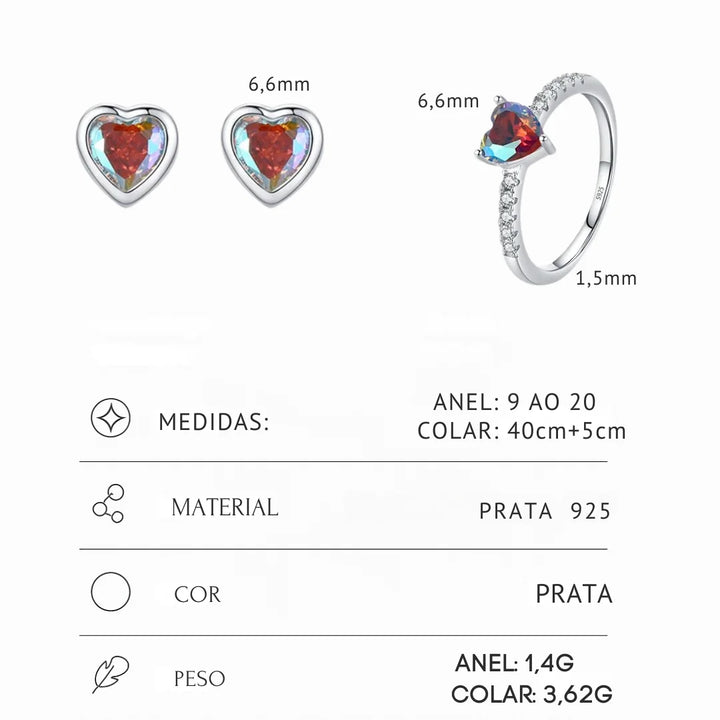 Se você busca por Conjunto de Prata  de alta qualidade, aqui na Datter &Co,você encontra o presente ideal para sua namorada,esposa,mãe, a mulher da sua vida! temos uma variedade de produtos que não escurecem com o uso, não causam alergias e são 100% á prova d'água, compre aqui na Datter & Co, Frete Grátis e Devolução Fácil.