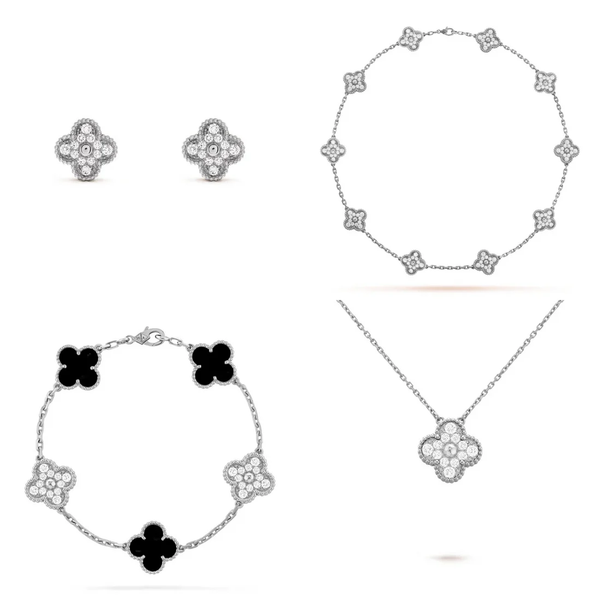Inspirado no Trevo de quatro folhas, estas jóias são sinônimo de sorte e proteção. Se você busca por colares trevo, pulseiras trevo, anéis trevo ou conjuntos trevo de alta qualidade, compre aqui na Datter & Co. Frete Grátis e Devolução Fácil.