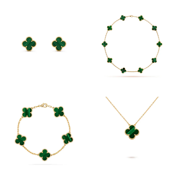 Inspirado no Trevo de quatro folhas, estas jóias são sinônimo de sorte e proteção.
Se você busca por colares trevo, pulseiras trevo, anéis trevo ou conjuntos trevo de alta qualidade, compre aqui na Datter & Co, Frete Grátis e Devolução Fácil.