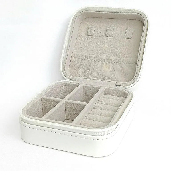 Porta Joias Pequeno Branco - Couro
