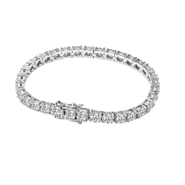 Pulseira de Prata Feminino Moissanite - Prata 925